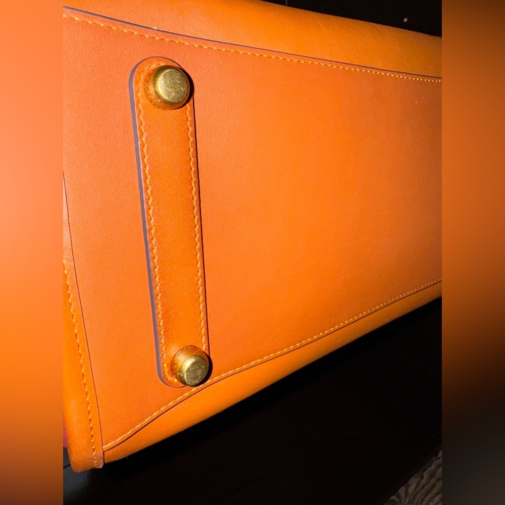Coach Leather Tote Bag Brown with Gold Hardware - Picture 10 of 13